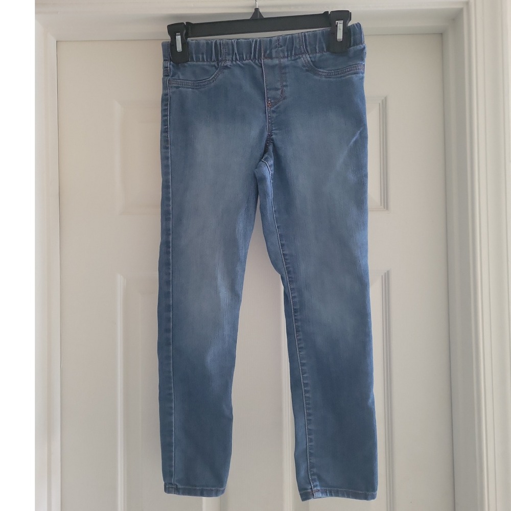 OshKosh Bgosh Kids Medium Wash Denim Pull On Jeggings Size 8 8A Elastic Waist